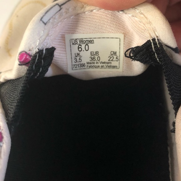 Vans Asher makeup cream coloured slip on woman’s shoes size 6 - Picture 4 of 16